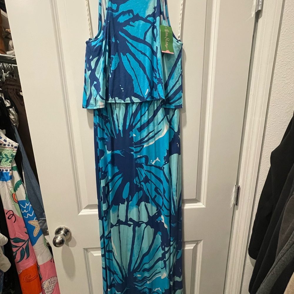 Lilly Pulitzer Teal and Navy Dress